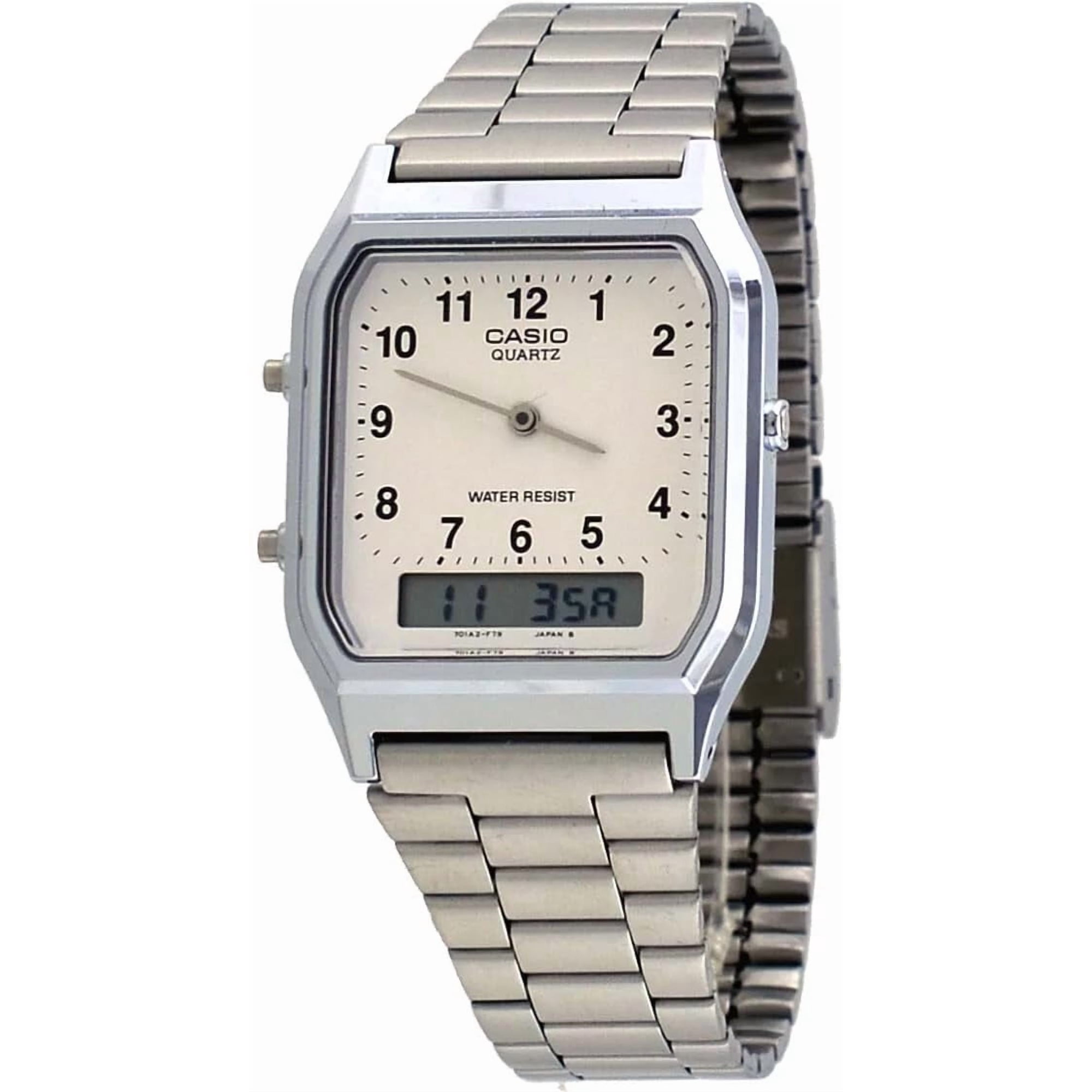 Reloj Analógico Digital Casio Aq230a-7 Con Correa De Acero Inoxidable