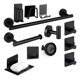 thumbnail image 1 of Juego De Accesorios De Baño Belug Toalleros 304 Inoxidable 11pcs Negro, 1 of 5