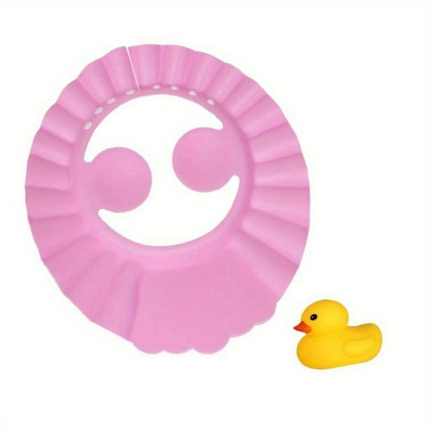 Thickened Children's Head Wash Cap EVA High Elastic Adjustable Shower Cap Baby Shampoo Cap Play Water Little Yellow Duck Educational Soundable Toy