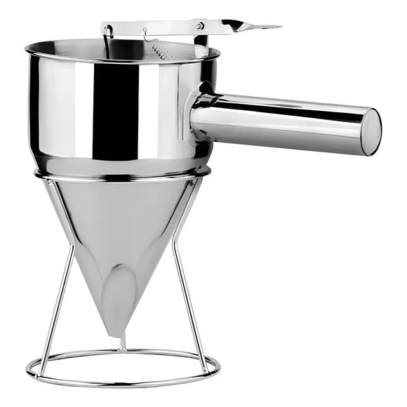 Embudo dosificador acero inoxidable 750ml con soporte repostería