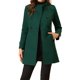 thumbnail image 1 of INSPIRE CHIC Abrigo de Mujer Doble Botonadura Largo Midi Cuello Alto Manga Larga Talla S Verde, 1 of 7