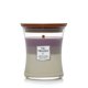 thumbnail image 1 of Cera de soja Candle WoodWick con forma de reloj de arena, tamaño mediano, amatista y cielo, 1 of 3