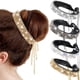 thumbnail image 1 of Paquete de 4 pinzas para el cabello con purpurina y diamantes de imitación, antideslizantes, con forma de medio globo, expandibles, con joyas, para coleta, moño con diamantes de imitación, pinza de pl, 1 of 7