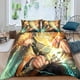 thumbnail image 1 of Gerrit- Zeni-tsu Aga-tsuma -Cute Bed Duvet Cover- Demon Anim-e Slayer Beddin-g Sets 3D Pr-inted Lig-htweight 3 Piece Com-forter Sets 1 Du-vet Cover and 2 Pillo-w Shams for Ki-ds Boys Girls Twin, 1 of 5