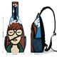 thumbnail image 2 of Daria Riñonera Bandolera con Estampado Integral para Hombres y Mujeres, Bolso Cruzado Gráfico de Tendencia, Mochila de Hombro Streetwear para Ciclismo y Deportes, Riñonera Versátil Casual, 2 of 6