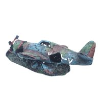 Ioensy - Decoración De Acuario Con Restos De Avión Para Mascotas Acuáticas Para Criar Camarones En Reposo Y Jugar