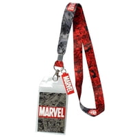 Cordón De Marvel Bioworld Con Dije De Goma De 2"" Y Tira Cómica