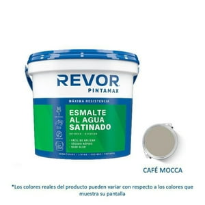 Revor - Esmalte Al Agua Satinado Pintamax 1 Gl (3.78Lt) Café Mocca