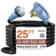 thumbnail image 1 of Cable generador Deeklify 25 pies 50 amperios NEMA 14-50P/SS2-50R ETL, 1 of 7