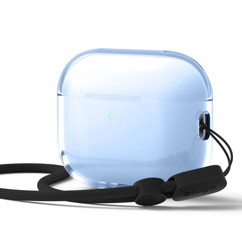 Funda Transparente Elago Para Airpods Pro 3 Con Cordón, Color Azul
