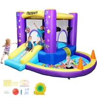 Castillo Inflable Para Niños Bounce House Fbsport Con Tobogán Y Piscina