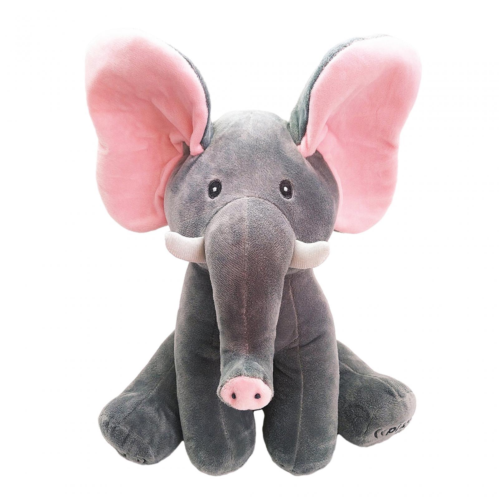 Bothyi - Juguete Musical De Peluche Para Bebé, Elefante Cantante De Peluche Para Regalo De Cumpleaños Preescolar, Orejas Rosas