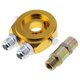 thumbnail image 1 of m20x1.5 medidor de aceite filtro enfriador sándwich placa termostato adaptador dorado, 1 of 5