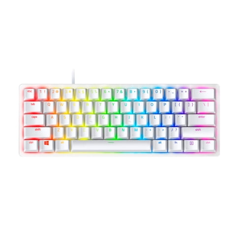 Teclado Gamer Óptico Razer Huntsman Mini Switch Púrpura Usb Rgb Blanco