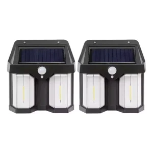Max - Packs 2 Lámpara Farol Solar Doble Con Sensor