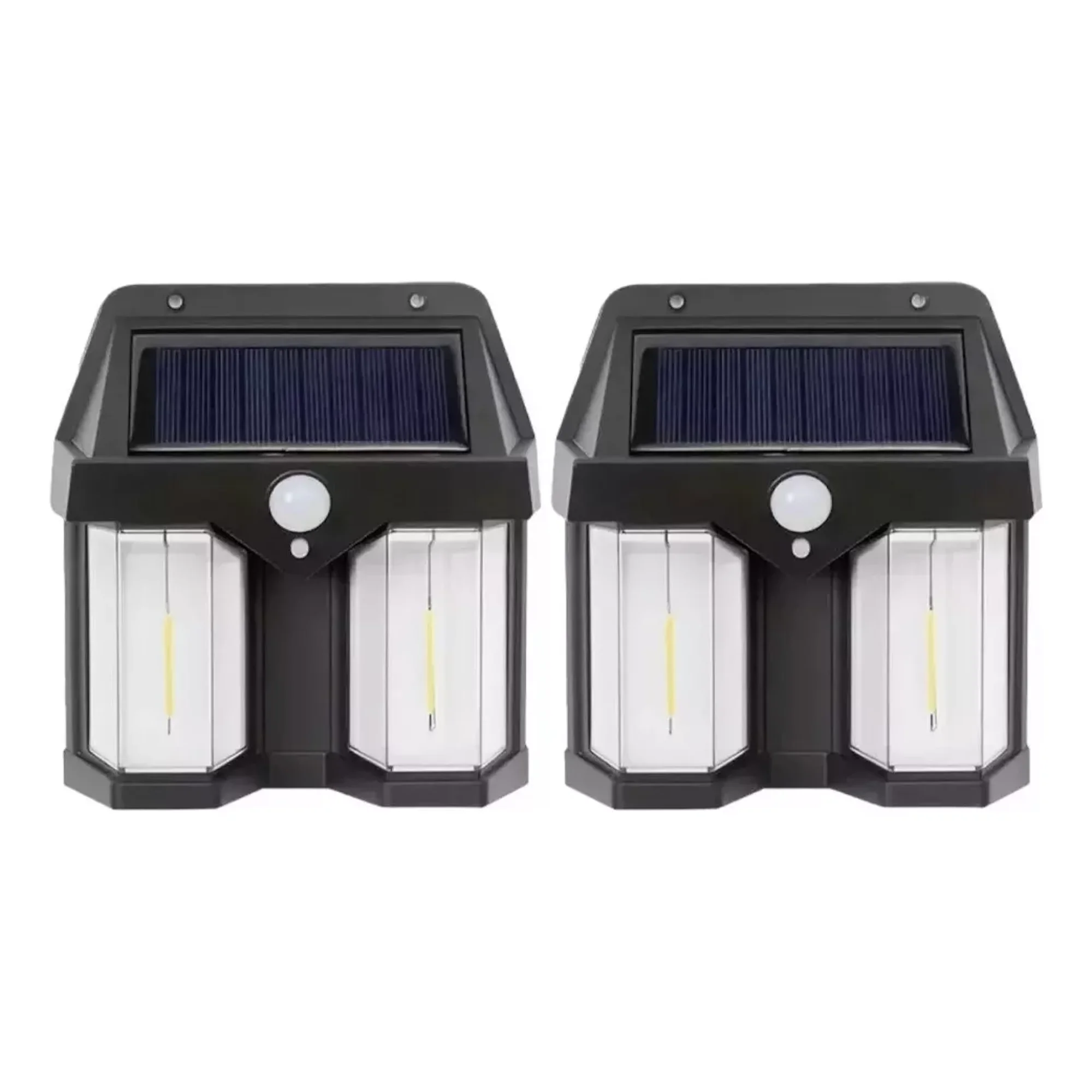 Max - Packs 2 Lámpara Farol Solar Doble Con Sensor