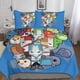 thumbnail image 1 of Juego de ropa de cama con estampado digital 3D de Entemah Castle Crashers con funda de almohada, funda nórdica de microfibra suave, juego de 3 piezas de anime con funda de edredón con cremal, 1 of 3