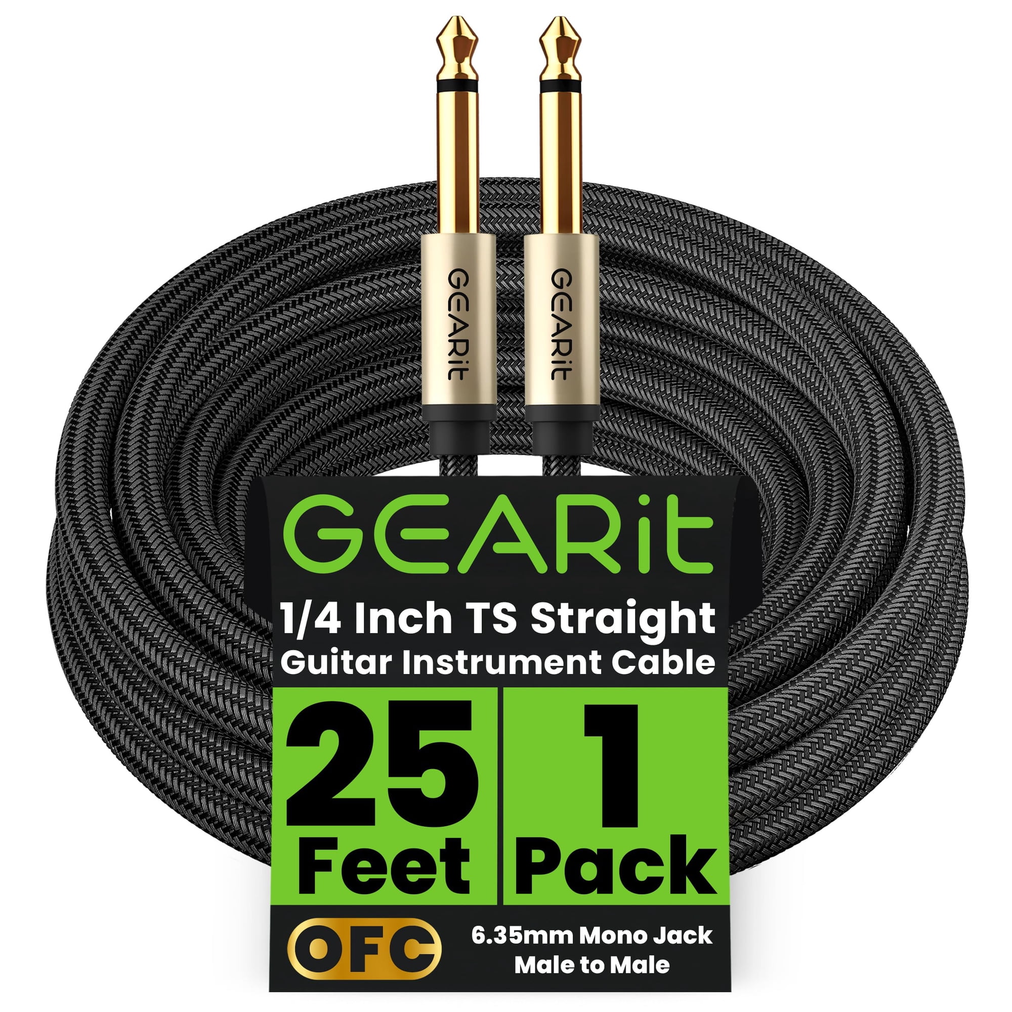 Gearit - Cable Para Guitarra 7 5 M 6 35 Mm Ts A