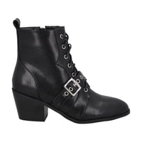Botin Mujer Negro Taco Medio Lezzard Police