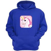Genérico - Poleron Canguro Unicornio Azul Talla Xl Unisex