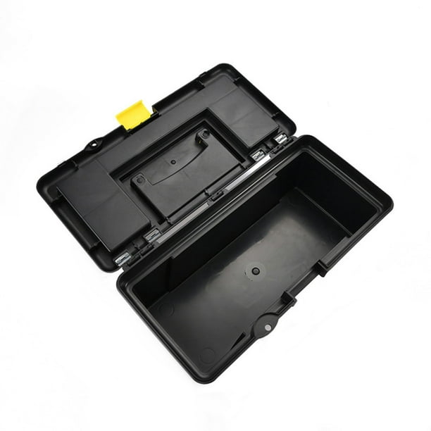 Caja de herramientas multifunción con asa, organizador de doble capa, caja de almacenamiento portátil duradera y duradera para electricista, herramien
