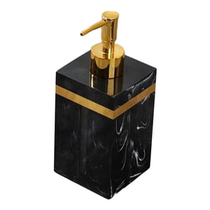 Bothyi - Dispensador De Jabón Con Textura De Mármol, Dispensador De Jabón Para Hotel, Baño, Cocina, 500Ml, Negro