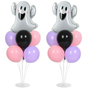Naozinebi - Juego De 2 Juegos De Soportes Para Globos Para Fiesta De Fantasmas De Halloween Con Lámina De Fantasma