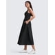 thumbnail image 2 of Vestido CRZ YOGA sin mangas con escote cuadrado y copas, negro, talla S, 2 of 7