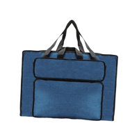 Bothyi - Art Portfolio Case Suministros De Arte Con Bolsillos Exteriores Y Asa Para Viajar Azul Grande