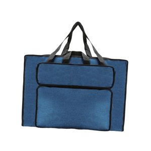 Bothyi - Art Portfolio Case Suministros De Arte Con Bolsillos Exteriores Y Asa Para Viajar Azul Grande