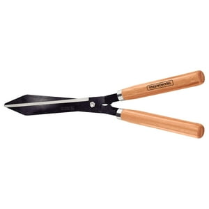 Tramontina - Tijera Cesped Mango De Madera Con Lamina Dentada Gris Oscuro