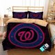 thumbnail image 1 of Mlb Washington Nationals Logo Quilt Duvet Cover Set Super 3-Piece Bedding Set, 1 of 5