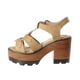thumbnail image 4 of Sandalia plataforma Beige Vía Franca, 4 of 5