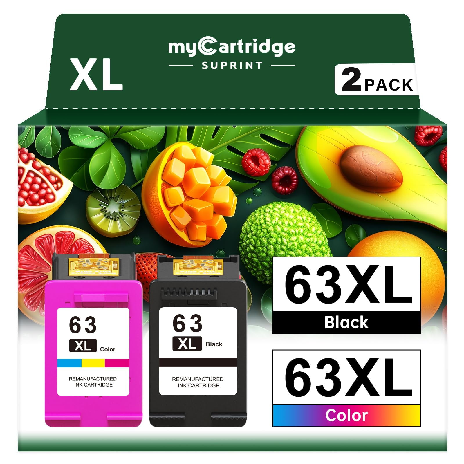 Mycartridge Suprint - Cartuchos De Tinta 63xl Black Color Para Hp