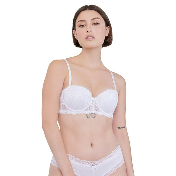 Sostén Mujer Wireless Copa B Ecru Corona
