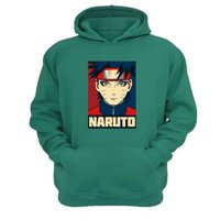 Genérico - Polerón Canguro Naruto Verde Aguamarina Talla M Unisex