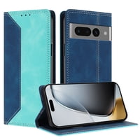 Funda Foxdock Para Google Pixel 7 Pro De Cuero Premium Bicolor Con Ranuras Rfid, Carcasa Tipo Billetera Antigolpes Y Soporte Plegable