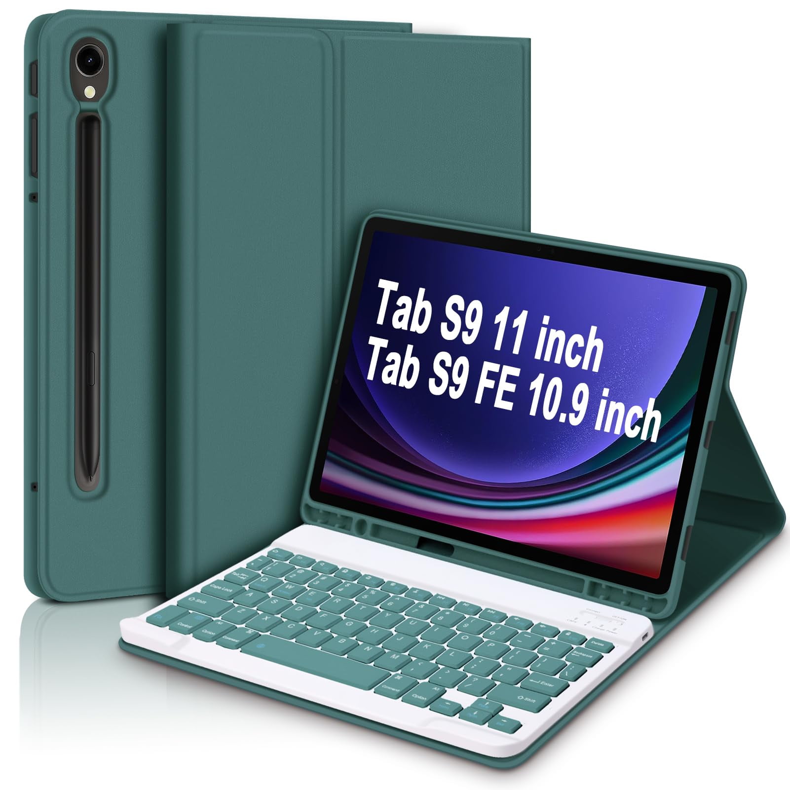 Funda De Teclado Gokoco Para Samsung Galaxy Tab S9 Fe 10.9/s9 11