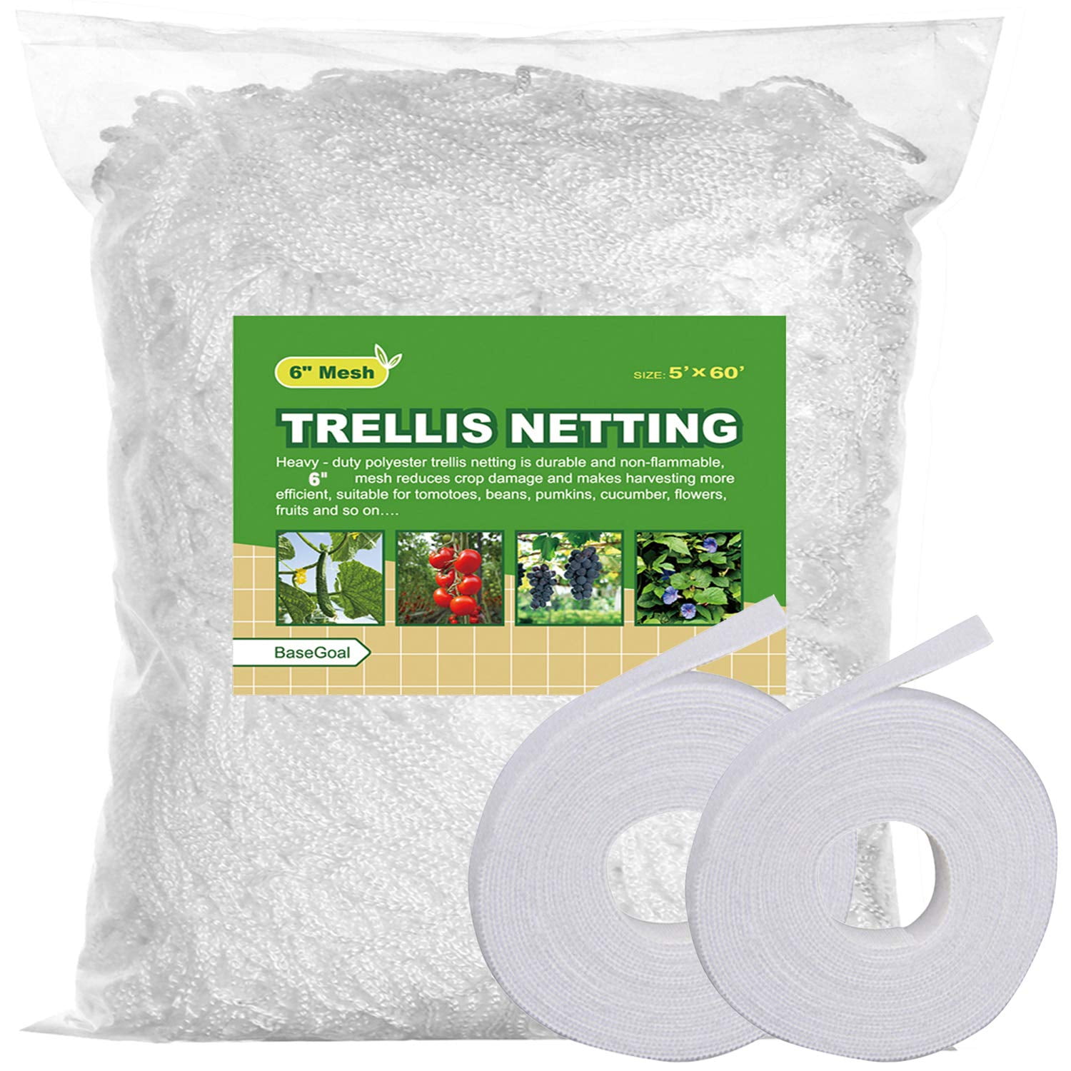 Basegoal - Malla Enrejada 1 5 M X 18 3 M De Poliéster Con Malla De 15 Cm