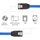 thumbnail image 4 of Cable SATA III, 1 pieza, 6 Gbps, recto, HDD, SDD, cable de datos con bloqueo de 40 cm para SATA, HDD, SSD, CD, grabadora de CD, 4 of 8