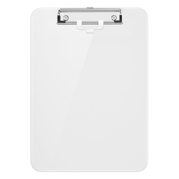 Portapapeles Hongri de plástico blanco para cartas A4 con soporte para bolígrafos