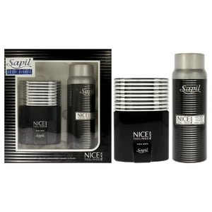 Nice Feeling Black De Sapil Para Hombre - Set De Regalo Edt Spray, Desodorante Perfumado En Spray