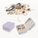 thumbnail image 2 of Caja de accesorios de viaje REGALWOVEN para mujeres, pequeño organizador portátil de accesorios de cuero PU, almacenamiento púrpura, 2 of 7