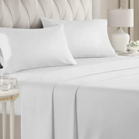 Genérico - Juego Sabana 180 Hilos Polycotton King Color Blanco