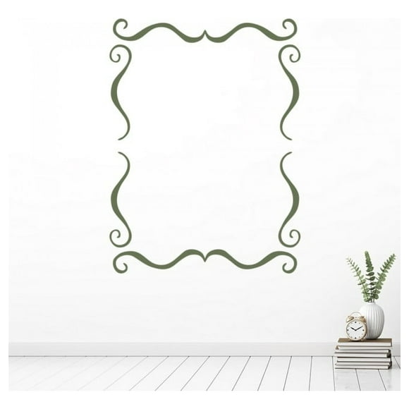 Decomural Swirl Border Decorative Frame Stickers WS-15573