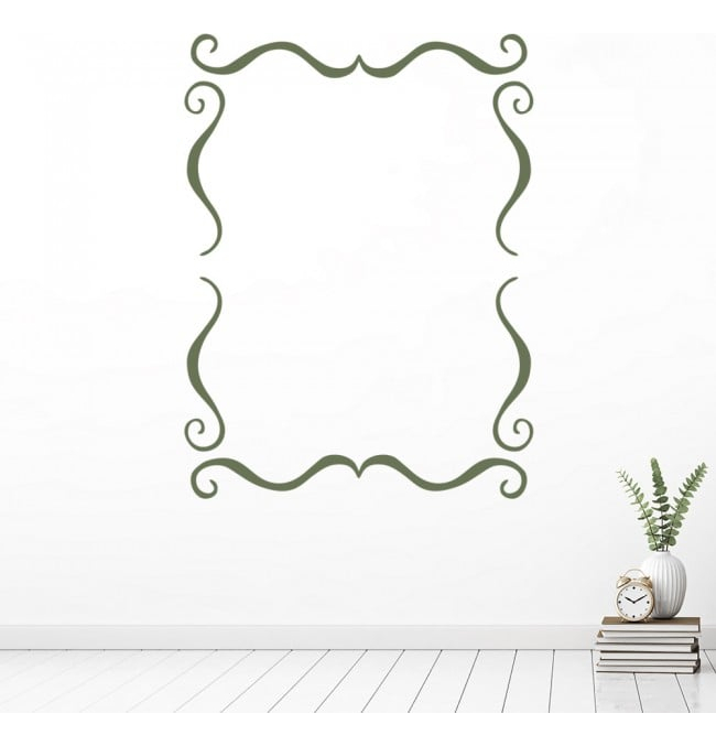 Rienda Libre Graphics - Decomural Swirl Border Decorative Frame Stickers Ws-15573