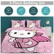 thumbnail image 2 of Hello Kitty Happy Comforter Set with Sheets - 3 Piece Bedding Includes Pillow Covers - Super Soft Bedding Room Decor Twin, 2 of 5