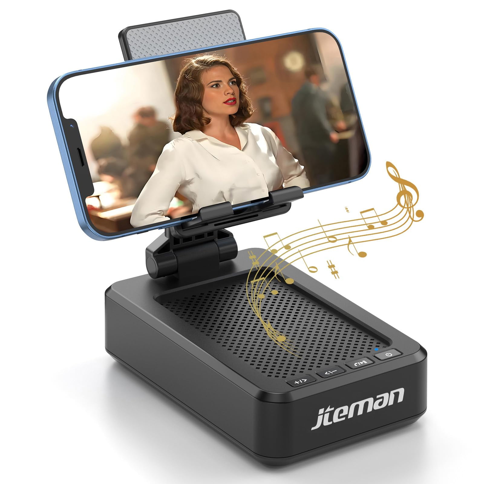 Soporte Para Teléfono Celular Con Altavoz Bluetooth Jteman Hd Sound