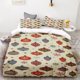 thumbnail image 2 of Duvet Cover Christmas Snowflakes Black Background Three Piece Set One Quilt Cover Two Pillowcases Single Double Queen King, 2 of 5
