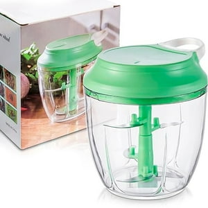 Aventura Store - Picadora Manual Portátil Con Cuchillas De Acero Inoxidable Verde